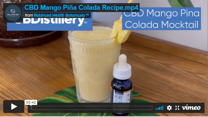 CBD Mango Pina Colada Mocktail