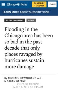 Decade Long Record Flooding in Chicago Illinois