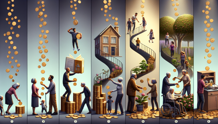 How to Pair Consolidation with Financial Goals: A UK Guide | DCL A timeline illustrating UK life stages with evolving financial strategies from young professionals to retirees.