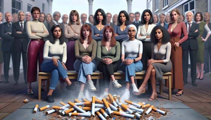 Motivated UK women quitting smoking for health, family, and financial reasons in a supportive group.