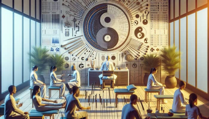 Acupuncture for Weight Management: A modern UK acupuncture clinic blending ancient Chinese and Western medical practices in a peaceful setting.